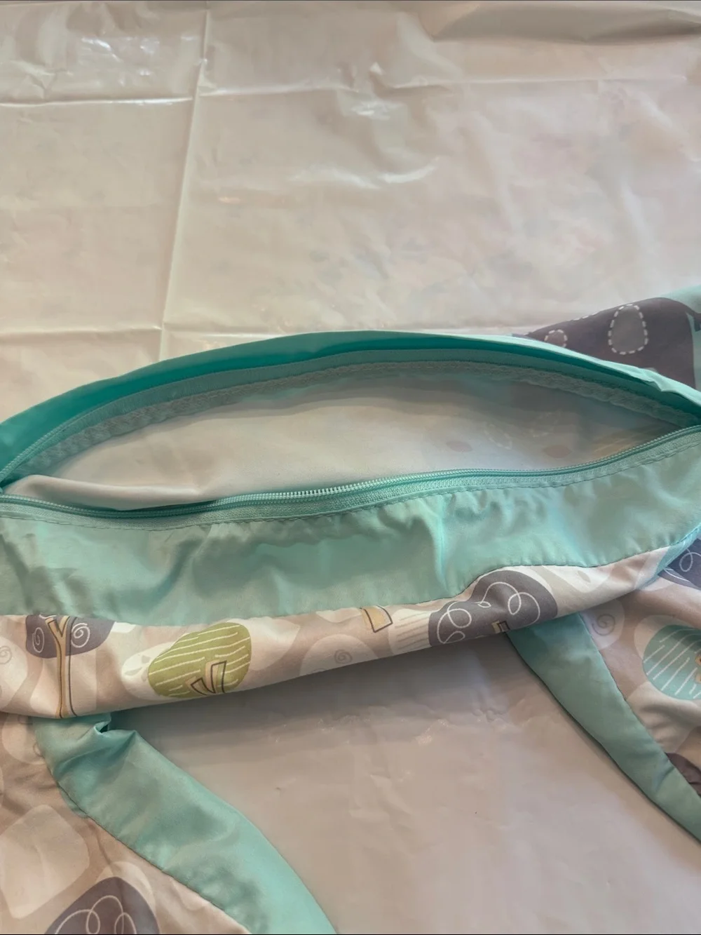 Mint Green Giraffe Nursing Pillow Cover – Kids Accessory